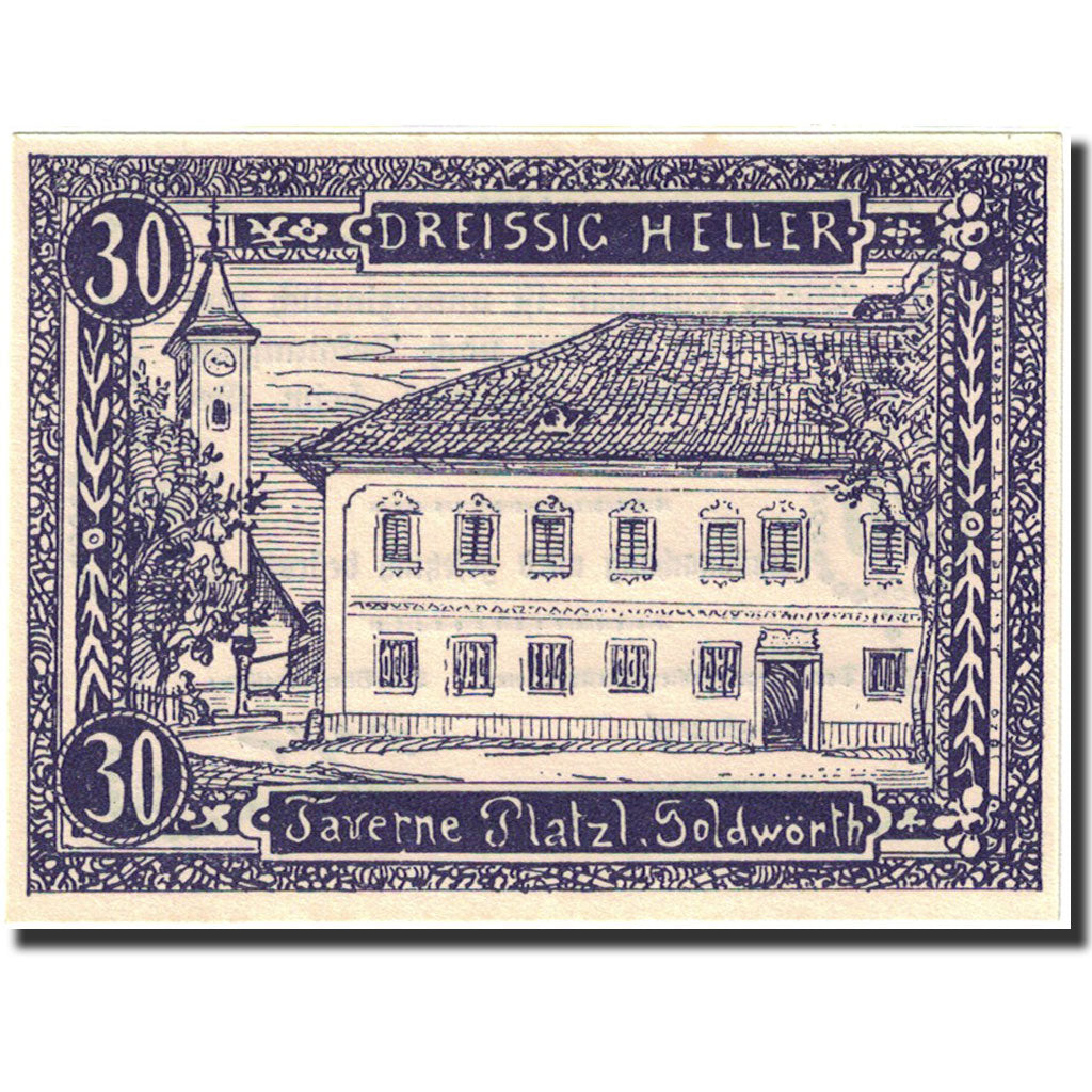 Banknote, Austria, Goldwörth, 25 Heller, Taverne, 1920, 1920-12-31, UNC(63)