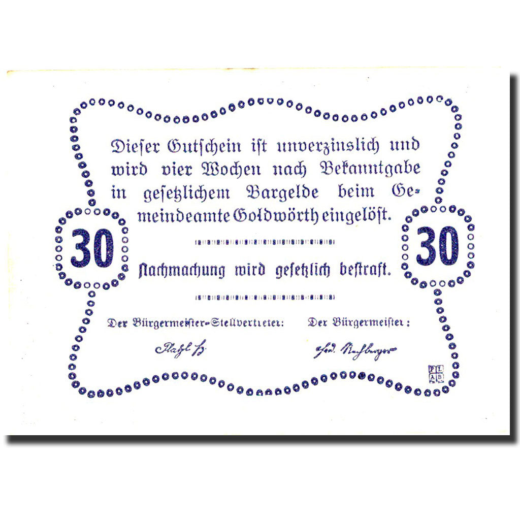 Banknote, Austria, Goldwörth, 25 Heller, Taverne, 1920, 1920-12-31, AU(55-58)