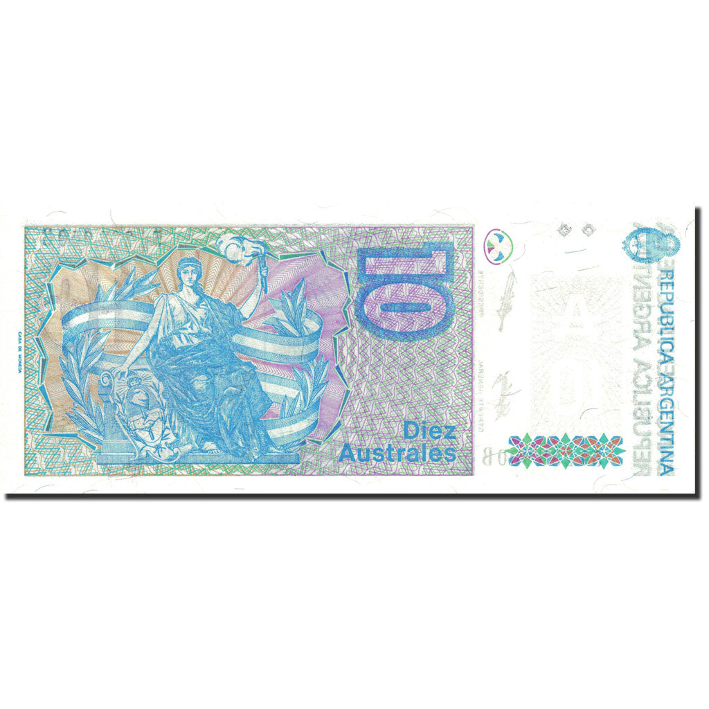 Banknot, Argentina, 10 Australes, 1985-1991, Undated (1985-1989), KM:325b