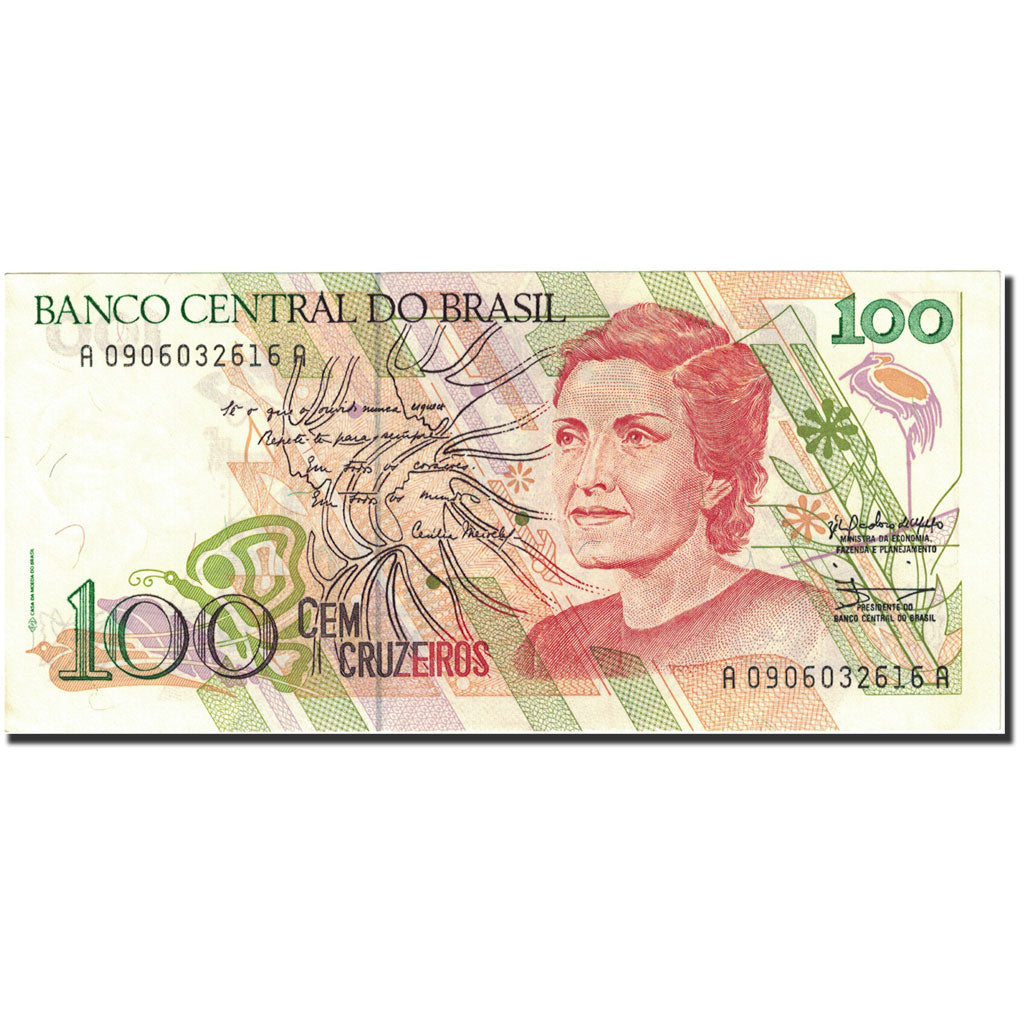 Banknote, Brazil, 100 Cruzeiros, 1990-1993, UNdated (1990), KM:228, UNC(63)