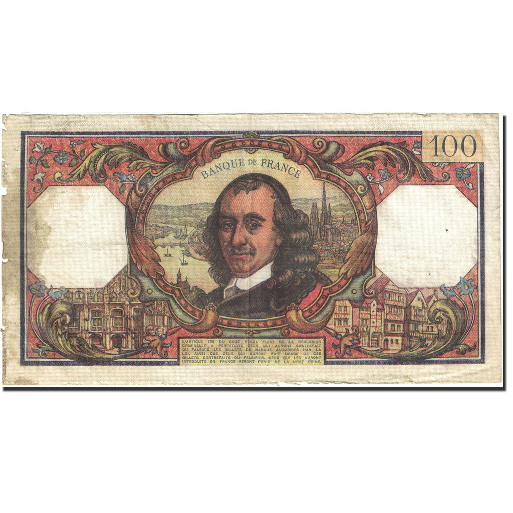 Francja, 100 Francs, Corneille, 1964, 1970-04-02, VF(20-25), Fayette:65.31