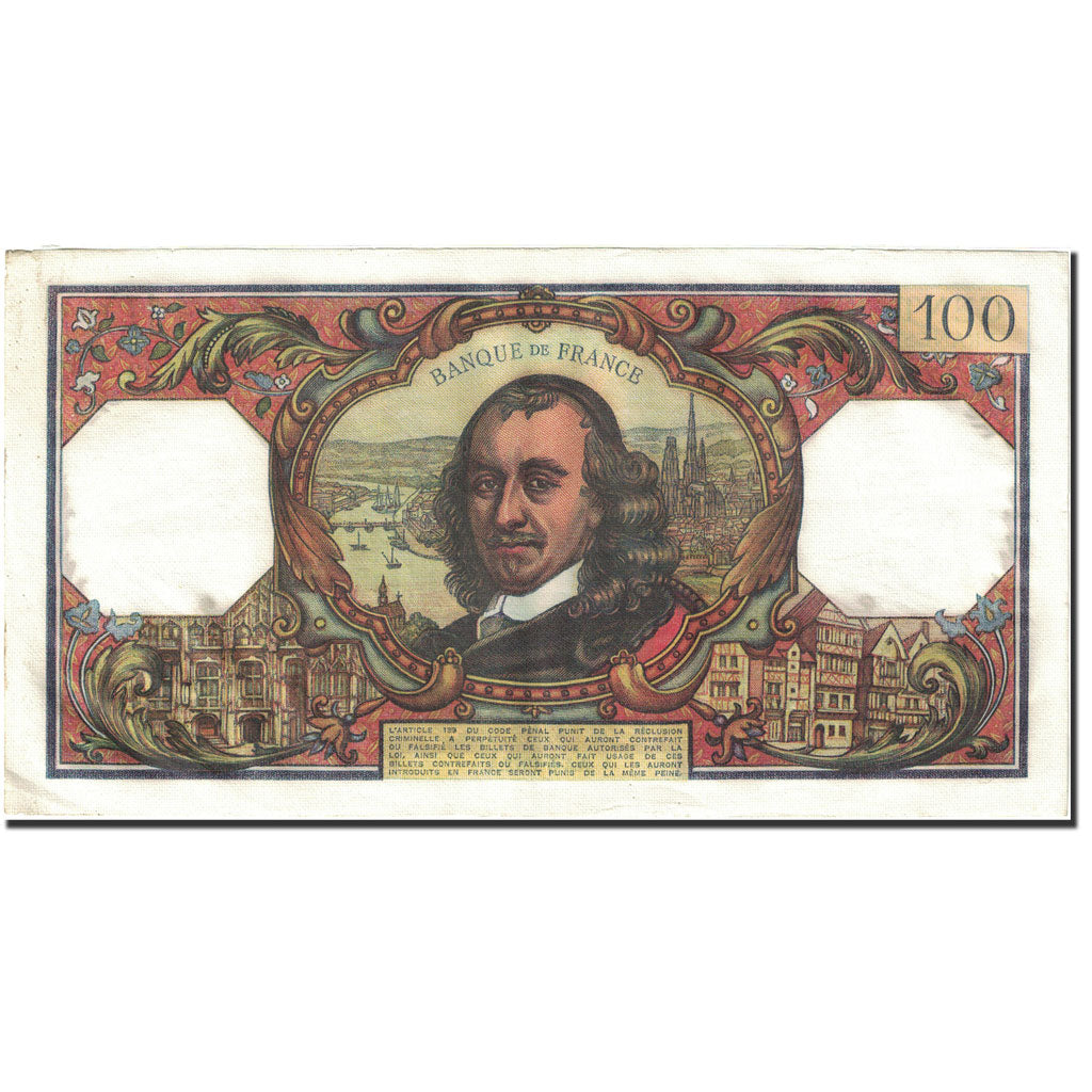 Francja, 100 Francs, Corneille, 1964, 1972-05-04, AU(50-53), Fayette:65.39