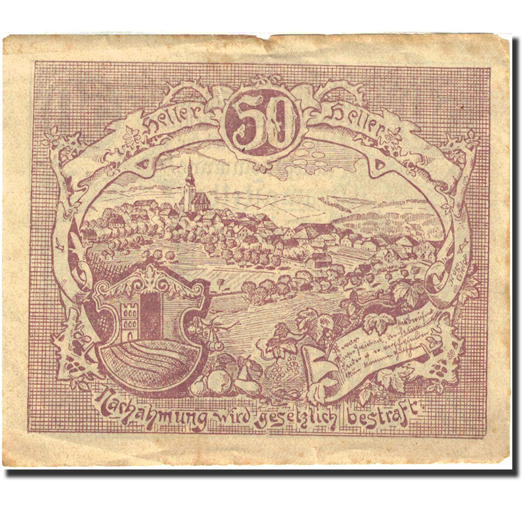 Banknote, Austria, Gramastetten, 50 Heller, personnage, 1920, 1920-05-01