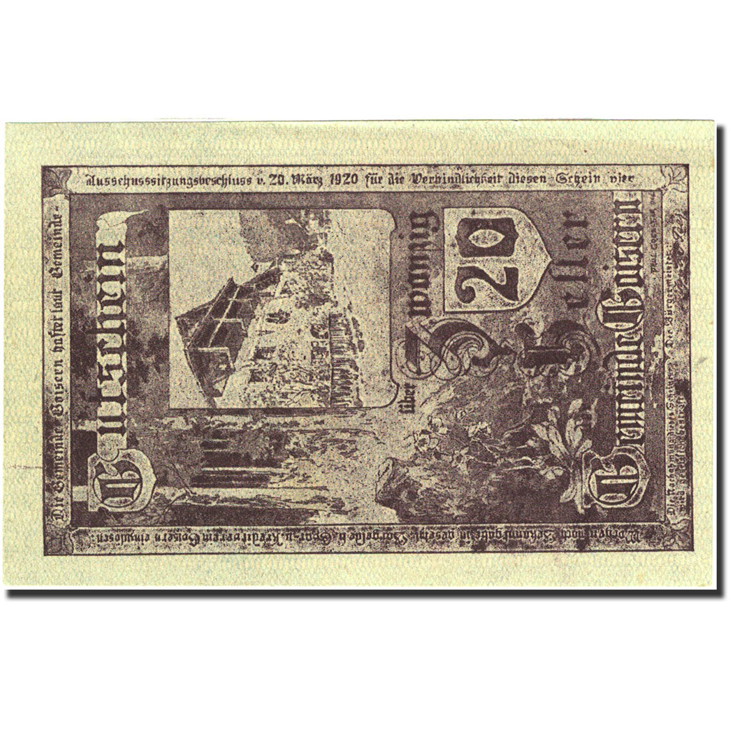 Banknote, Austria, Goisern, 20 Heller, Foret, 1920, 1920-03-20, UNC(63)