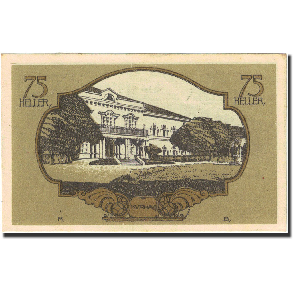 Banknote, Austria, Bad Hall, 80 Heller, Monument, 1920, 1920-12-31, UNC(63)