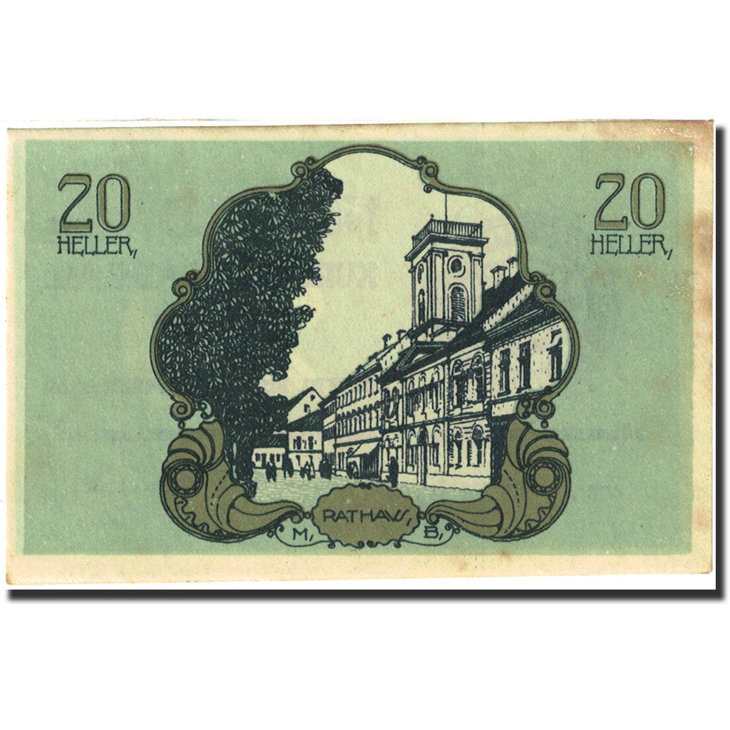 Banknote, Austria, Bad Hall, 20 Heller, Monument, 1920, 1920-12-31, AU(50-53)