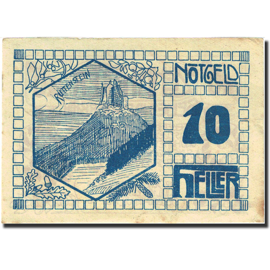 Banknote, Austria, Pierbach, 10 Heller, ruine, 1921, 1921-07-31, AU(55-58)