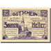Banknote, Austria, Wiesen, 20 Heller, Eglise, 1921, 1921-05-31, EF(40-45)
