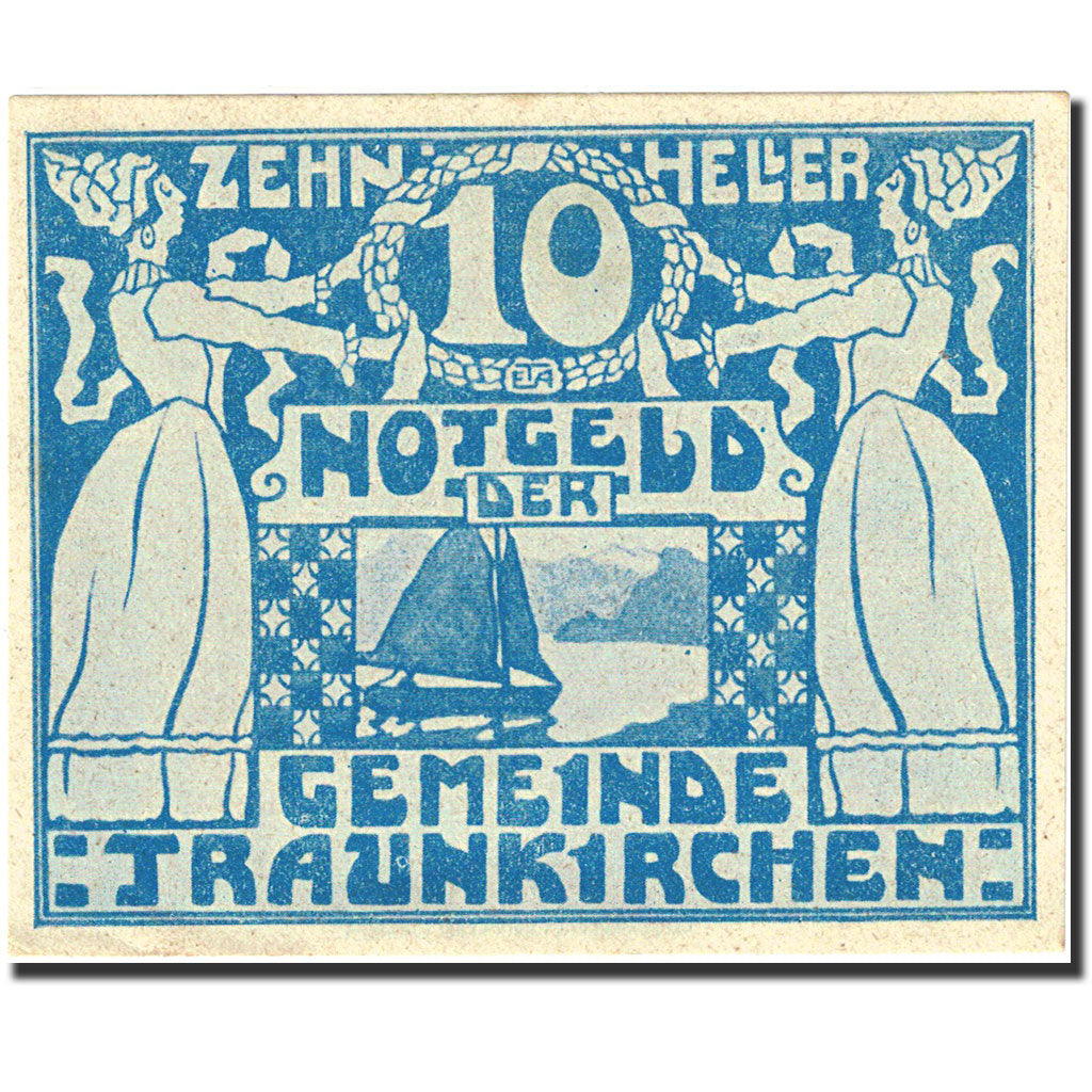 Banknote, Austria, Traunkirchen, 10 Heller, bateau, 1920, 1920-06-01, UNC(60-62)
