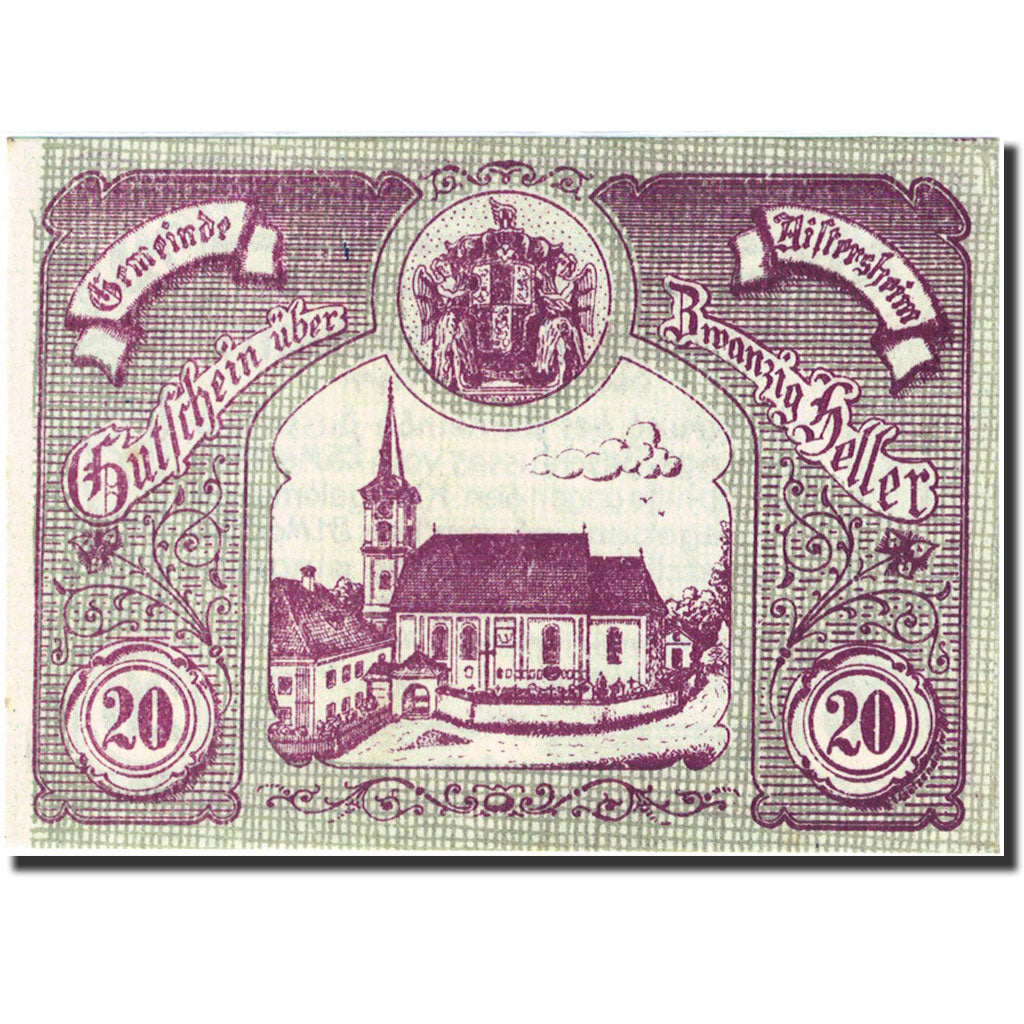 Banknote, Austria, Aistersheim, 20 Heller, château, 1921-05-31 UNC (65-70)