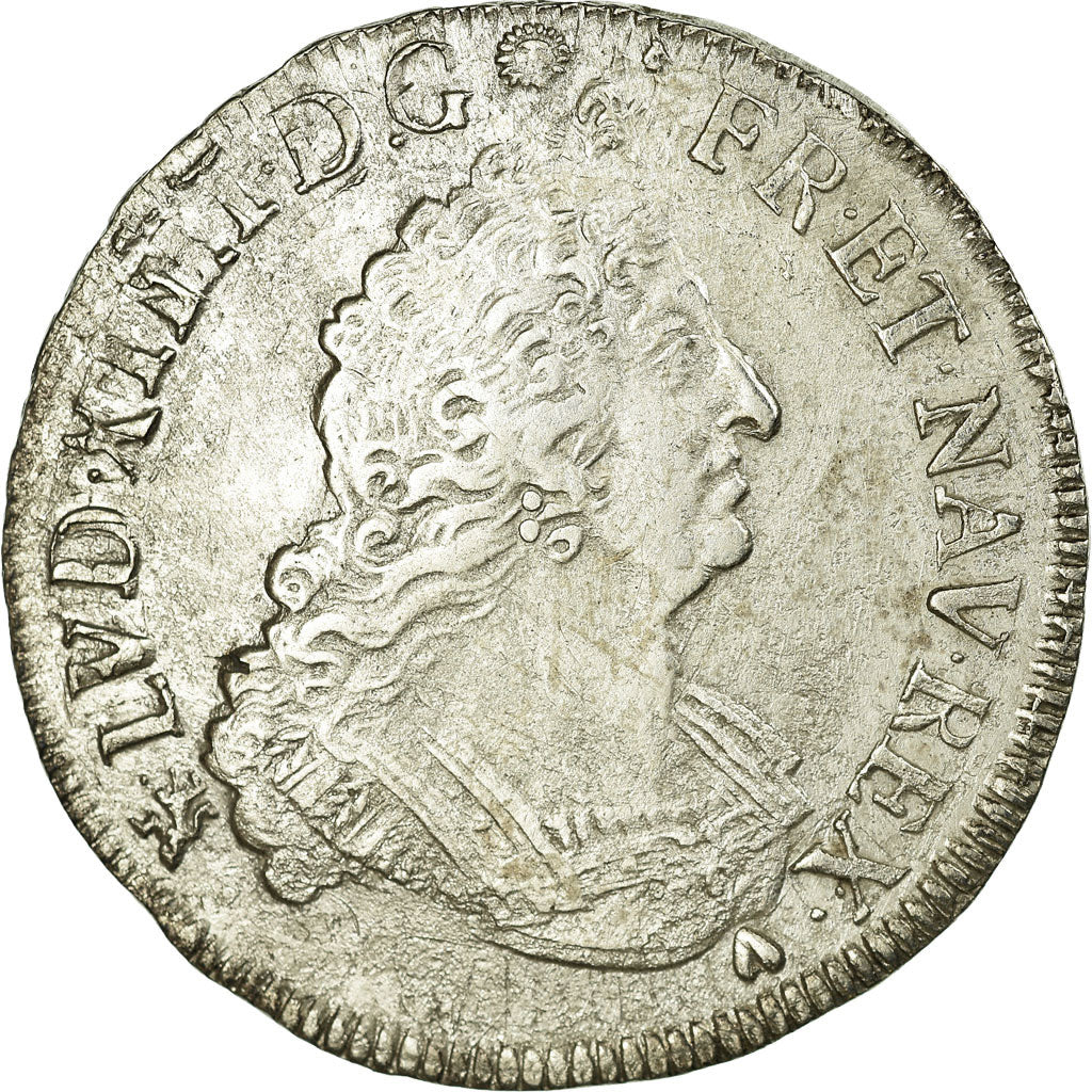 Moneta, Francia, Louis XIV, 1/2 Écu aux palmes, 1/2 Ecu, 1694, Rennes, MB+