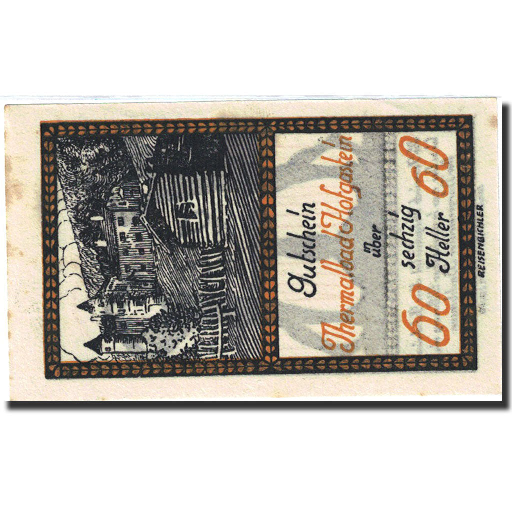 Banknote, Austria, Bad hofgastein, 60 Heller, château 1920 1920-12-31, AU(55-58)