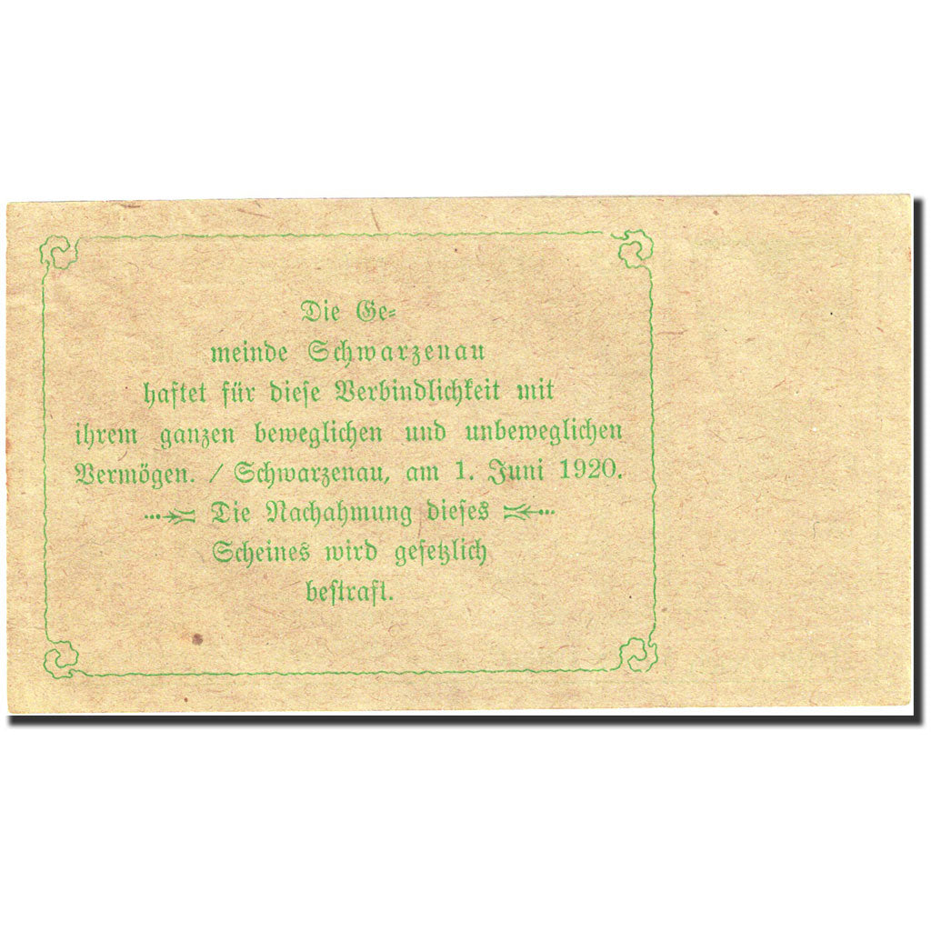 Banknote, Austria, Schwarzenau, 60 Heller, village, 1920, 1920-12-31, AU(55-58)