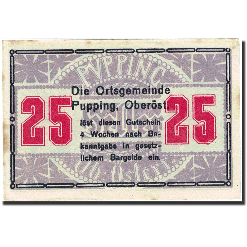 Banknote, Austria, Schaumburg, 25 Heller, pont, 1920, 1920-12-31, AU(55-58)