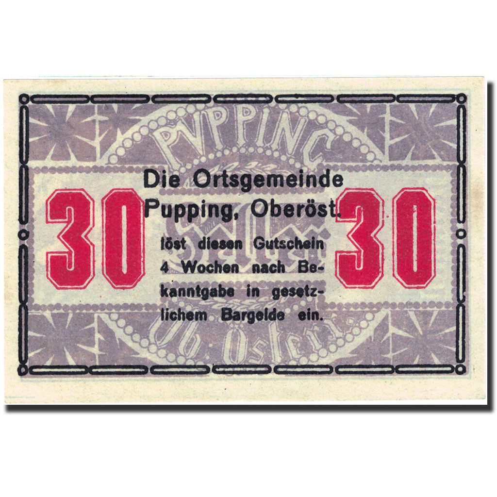 Banknote, Austria, Schaumburg, 30 Heller, pont, 1920, 1920-12-31, AU(55-58)