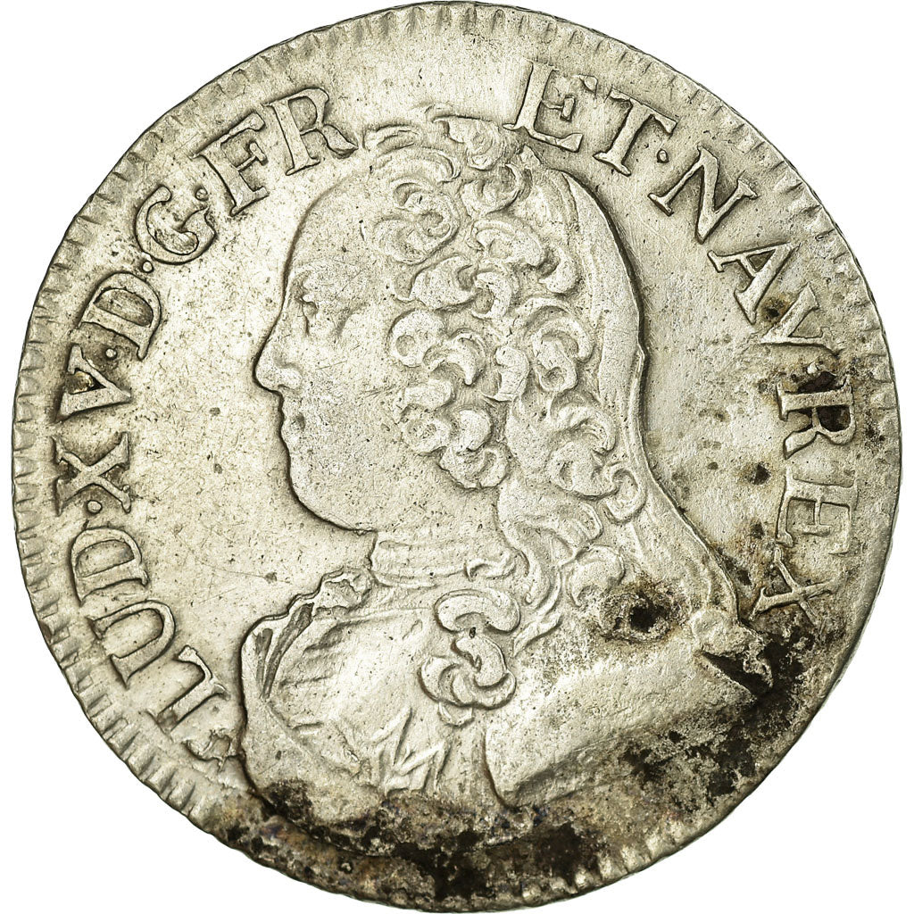 Moneda, Francia, 1/5 Ecu, 1726, Rouen, MBC, Plata, KM:482.3, Gadoury:298