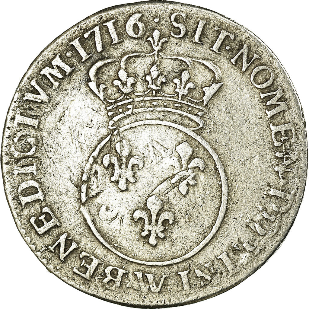 Coin, France, Louis XV, 1/10 Écu Vertugadin, 12 Sols, 1/10 ECU, 1716, Lille