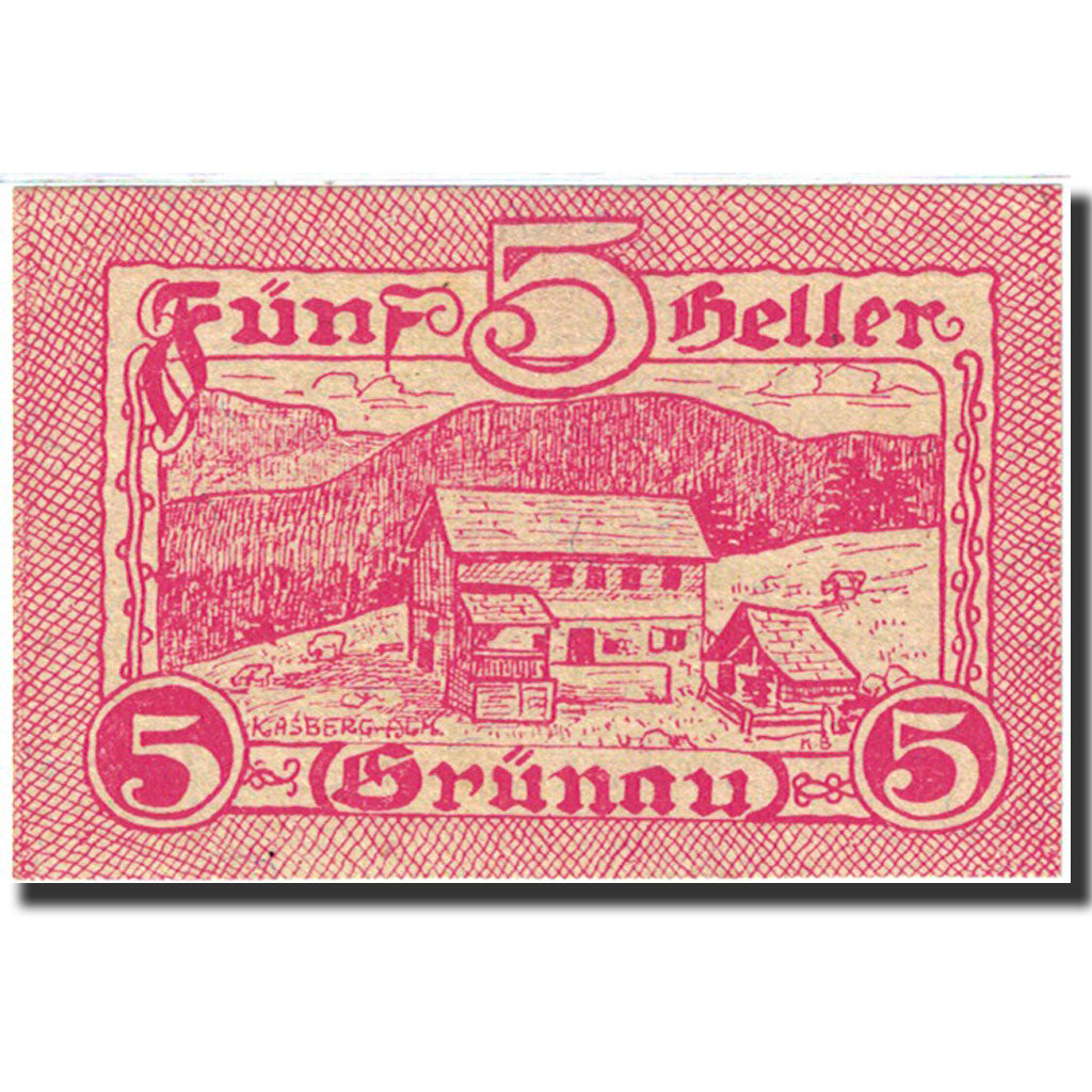 Banknote, Austria, Grünau, 5 Heller, ferme, 1920, 1920-11-30, UNC(63)