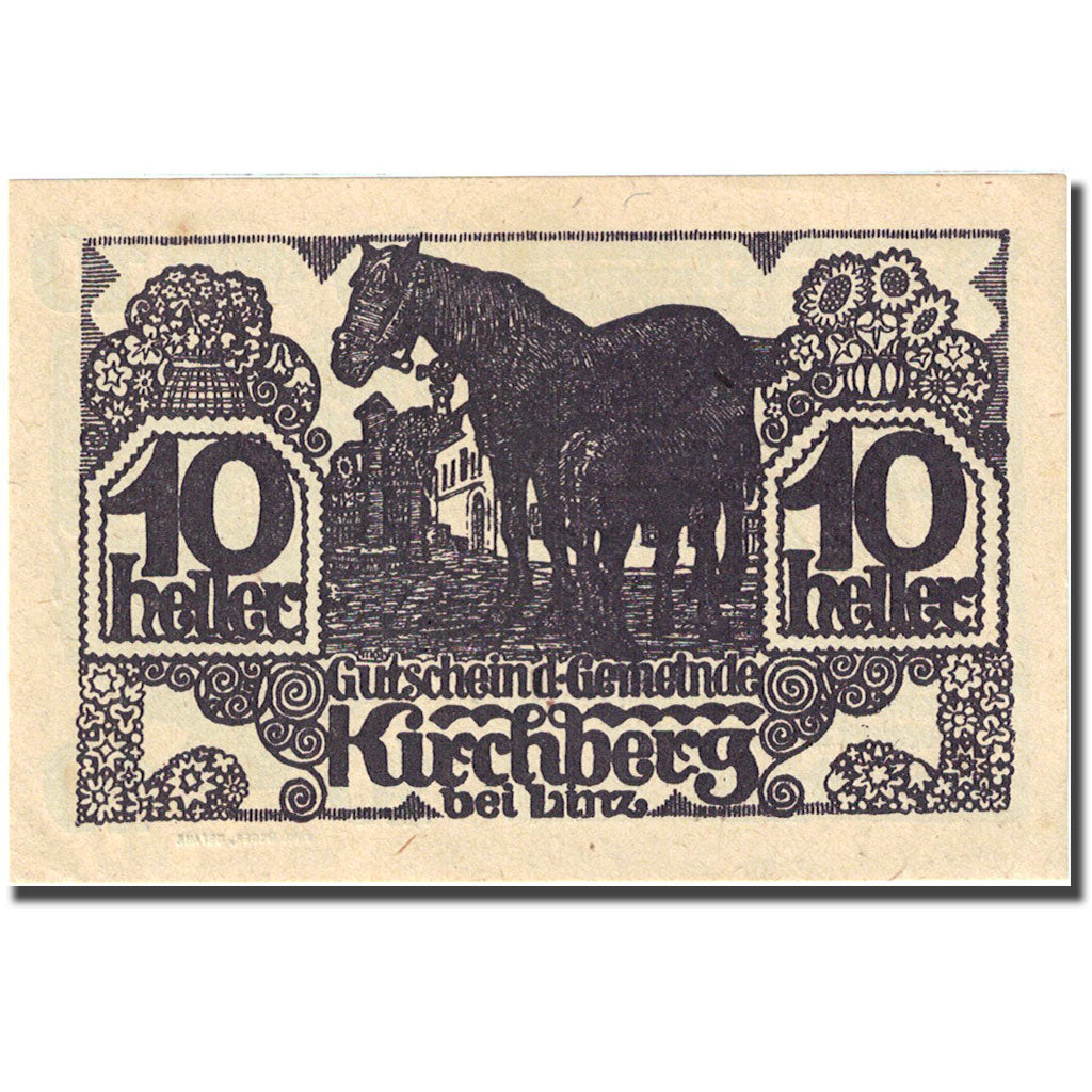 Banknote, Austria, Kirchberg bei Linz, 10 Heller, Animaux 1920-12-31 AU (55-58)