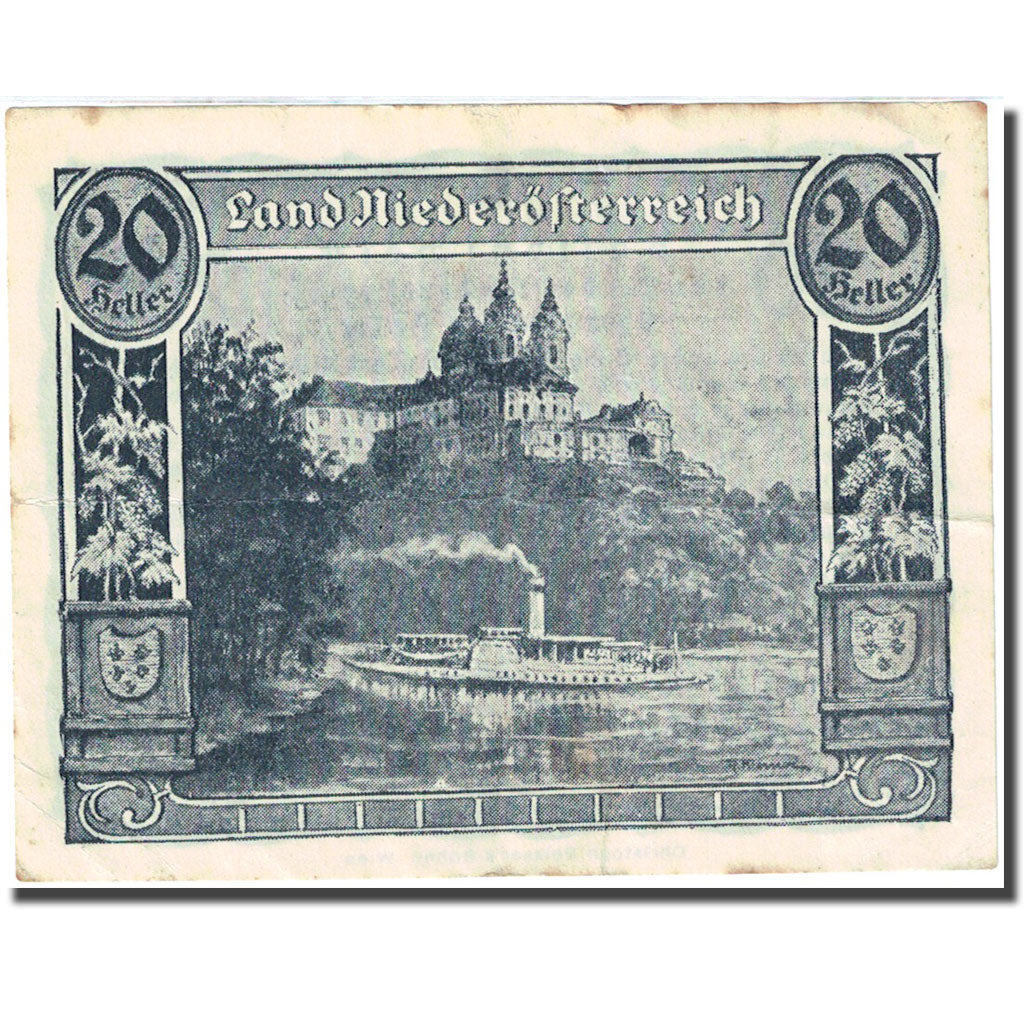 Banknote, Austria, Vienne, 20 Heller, château, 1920, 1920-12-31, VF(30-35)