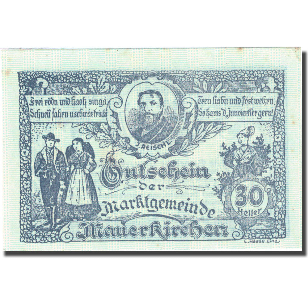Banknote, Austria, Mauerkirchen, 30 Heller, personnage 1920-06-04, AU (55-58)