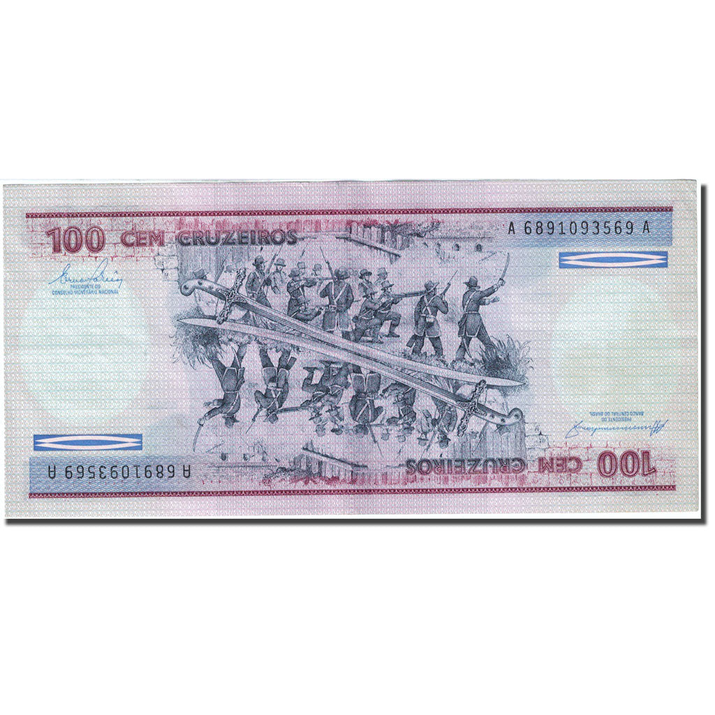 Billete, 100 Cruzeiros, 1981-1985, Brasil, 1984, KM:198b, MBC+