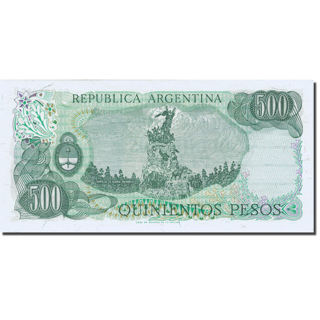 Banknot, Argentina, 500 Pesos, 1976-1983, Undated (1977-1982), KM:303c, UNC(63)