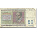 Banknote, Belgium, 20 Francs, 1948-1950, 1956-04-03, KM:132b, VG(8-10)