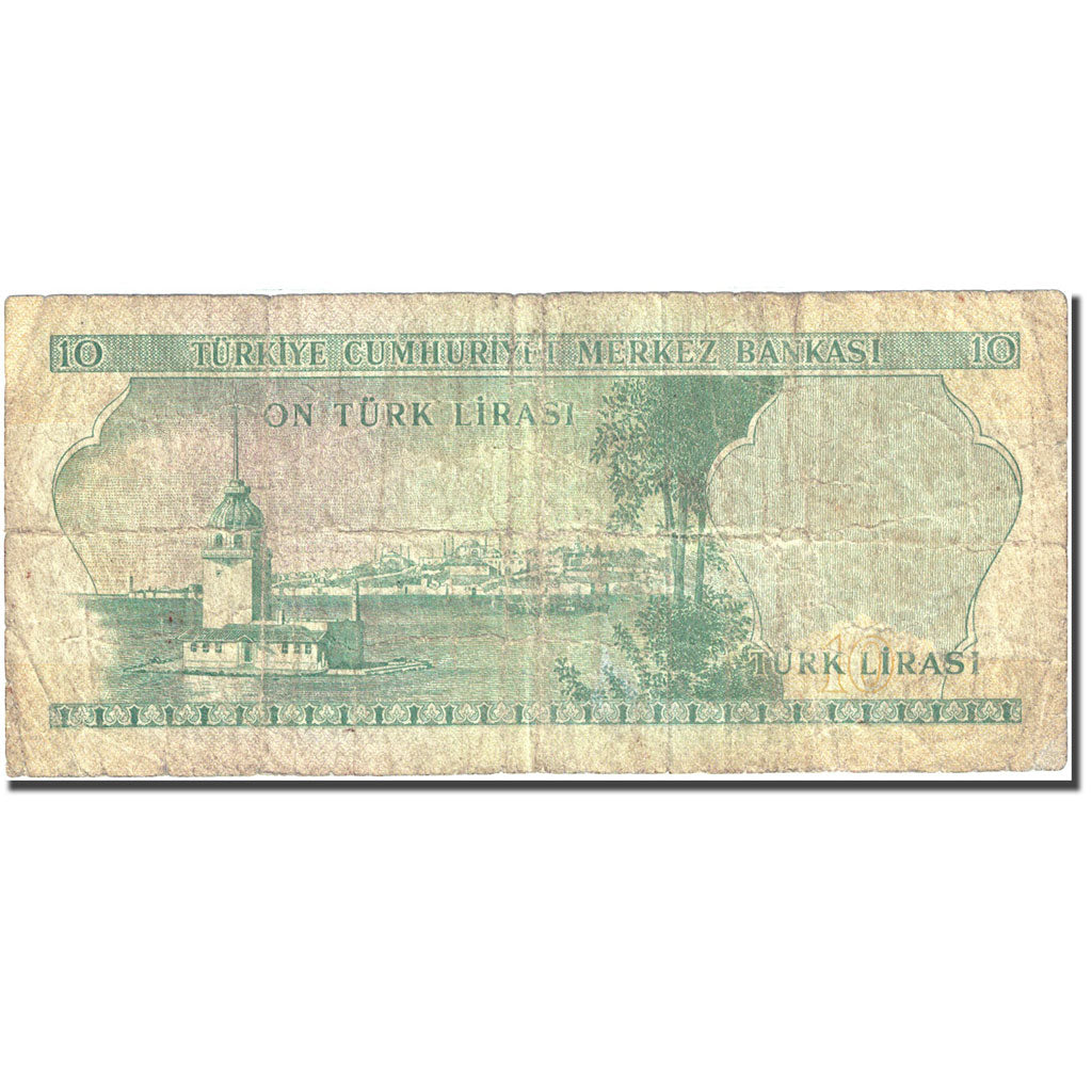 Geldschein, Türkei, 10 Lira, 1966-1969, 1966-07-04, KM:180, S