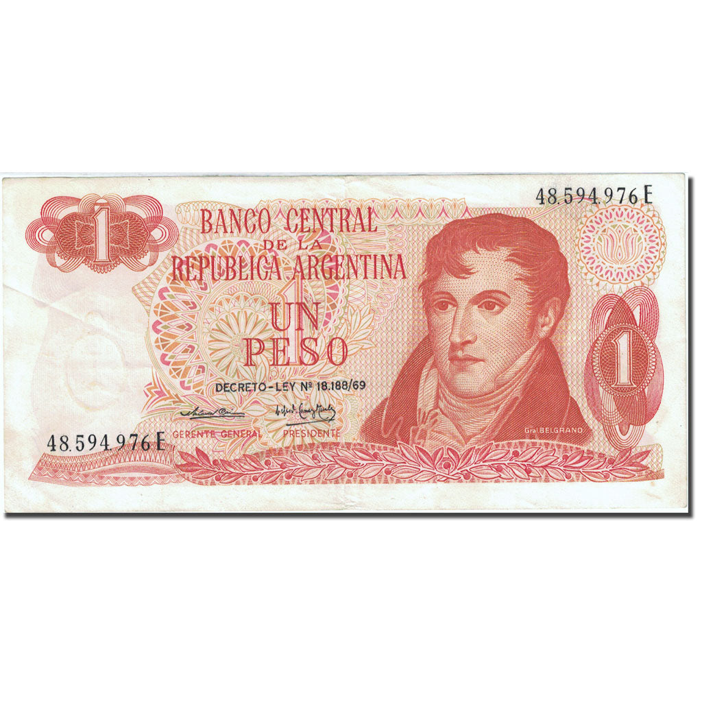 Banconote, Argentina, 1 Peso, 1973-1976, Undated (1974), KM:293, BB
