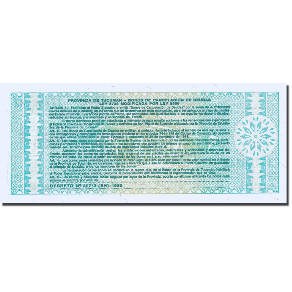 Banconote, Argentina, 1 Austral, 1991, 1991-11-30, KM:S2711a, SPL