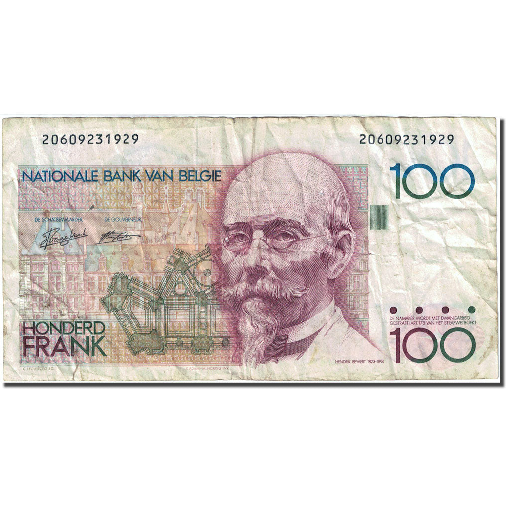 Billet, Belgique, 100 Francs, 1981-1982, Undated (1982-1994), KM:142a, TB