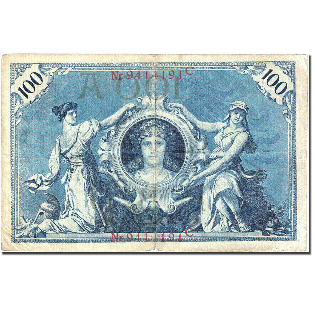 Geldschein, Deutschland, 100 Mark, 1908, 1908-02-07, KM:33a, S+