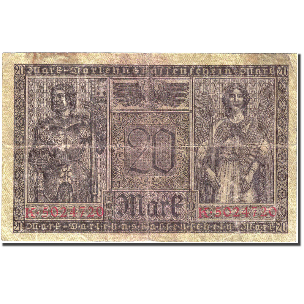 Biljet, Duitsland, 20 Mark, 1918, 1918-02-20, KM:57, TB