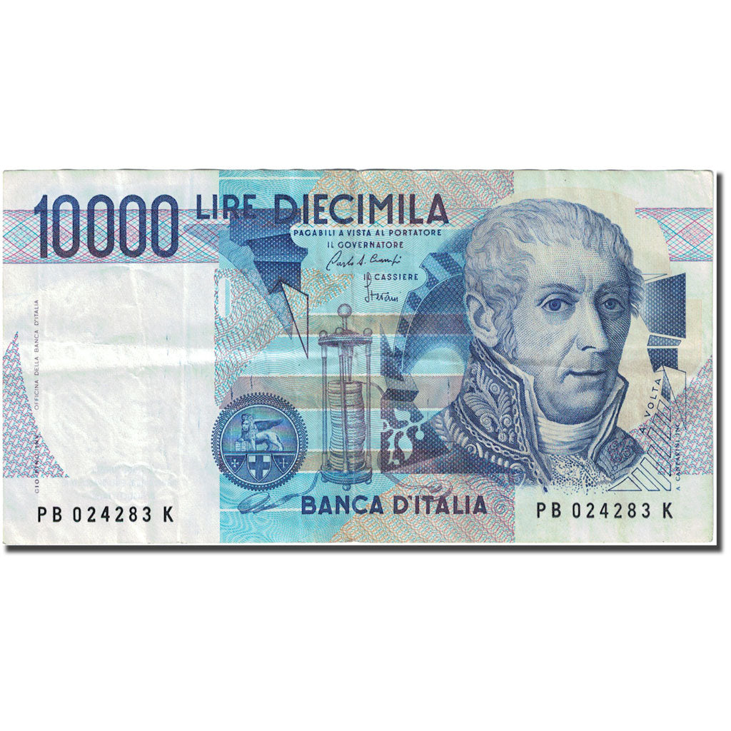 Biljet, Italië, 10,000 Lire, 1982-1983, 1984-09-03, KM:112a, TTB