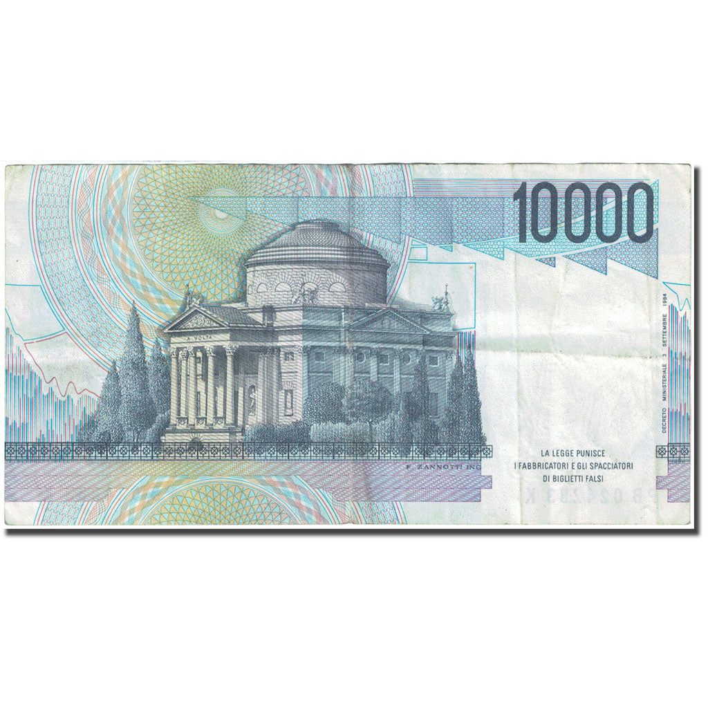 Biljet, Italië, 10,000 Lire, 1982-1983, 1984-09-03, KM:112a, TTB