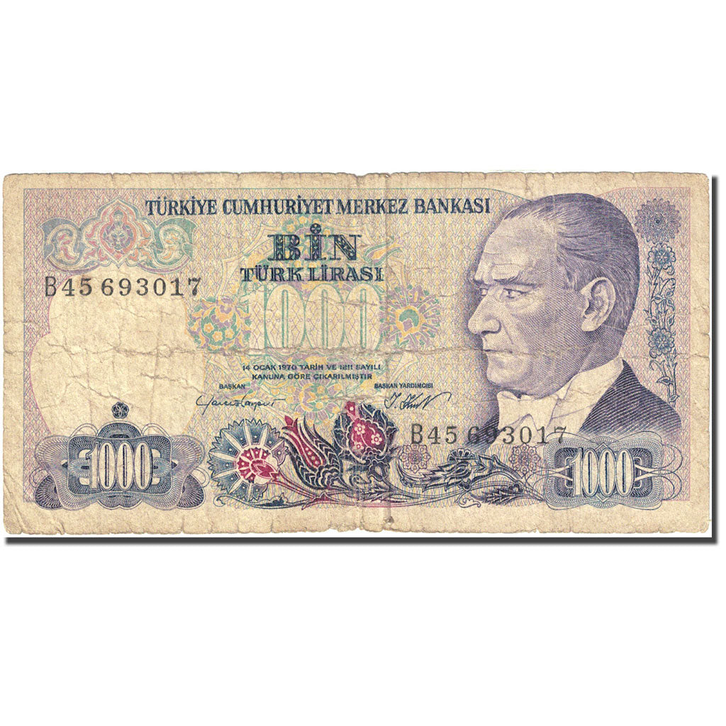 Geldschein, Türkei, 1000 Lira, 1984-1997, 1986, KM:196, SGE