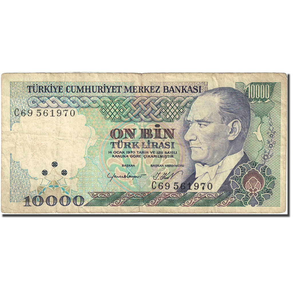 Geldschein, Türkei, 10,000 Lira, 1984-1997, 1986, KM:200, S