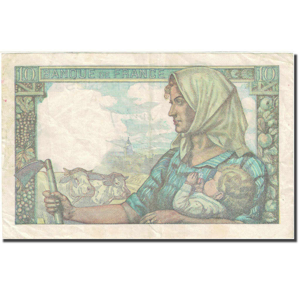 Frankrijk, 10 Francs, 10 F 1941-1949 ''Mineur'', 1941, 1944-01-20, TTB+, KM:99c