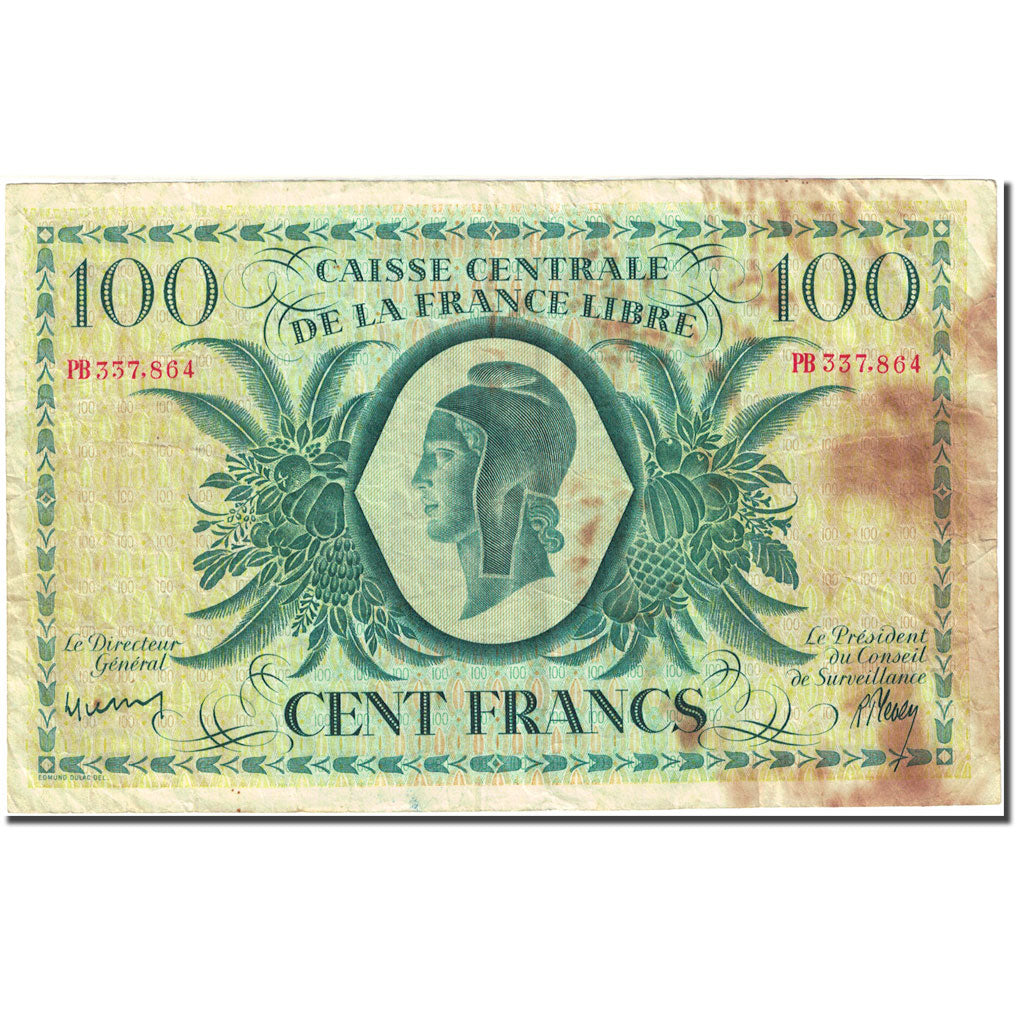 Banknote, French Equatorial Africa, 100 Francs, 1941, 1941-12-02, KM:13a