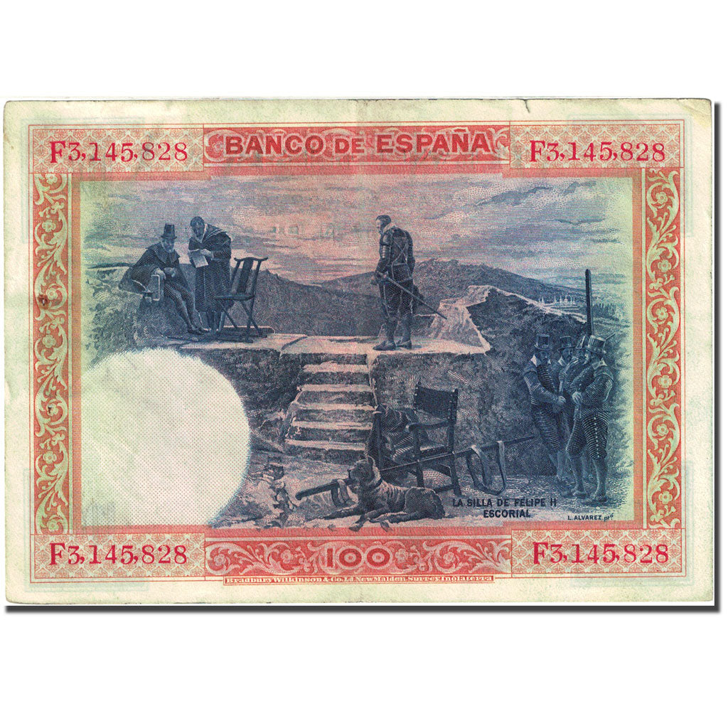 Banknot, Hiszpania, 100 Pesetas, 1925, 1925-07-01, KM:69c, VF(20-25)