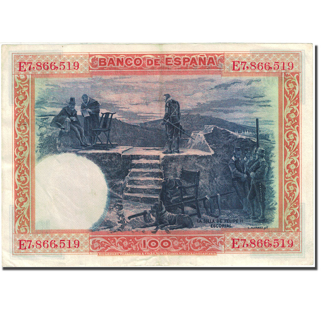 Banconote, Spagna, 100 Pesetas, 1925, 1925-07-01, KM:69c, MB+