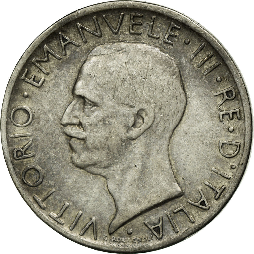 Coin, Italy, Vittorio Emanuele III, 5 Lire, 1928, Rome, EF(40-45), Silver