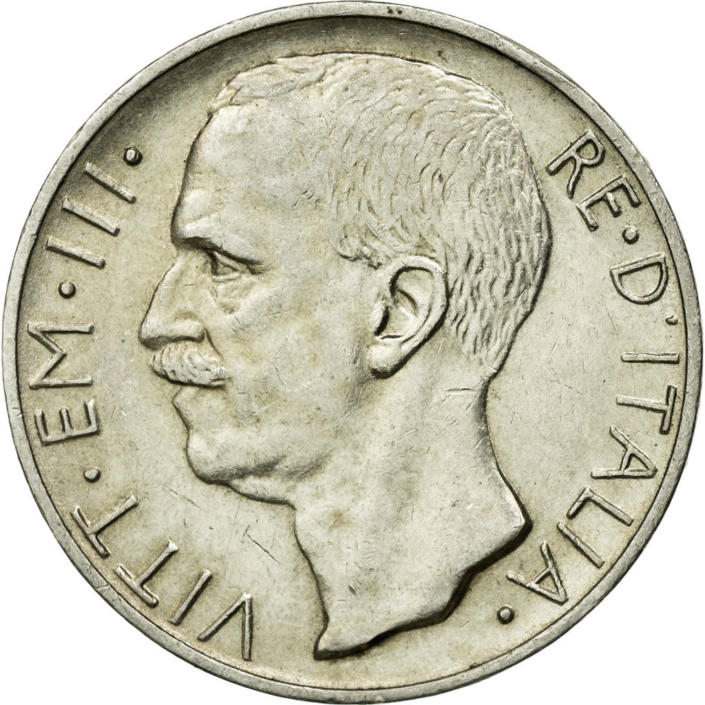 Coin, Italy, Vittorio Emanuele III, 10 Lire, 1927, Rome, AU(55-58), Silver