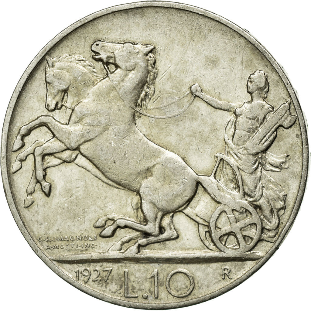Monnaie, Italie, Vittorio Emanuele III, 10 Lire, 1927, Rome, TTB, Argent