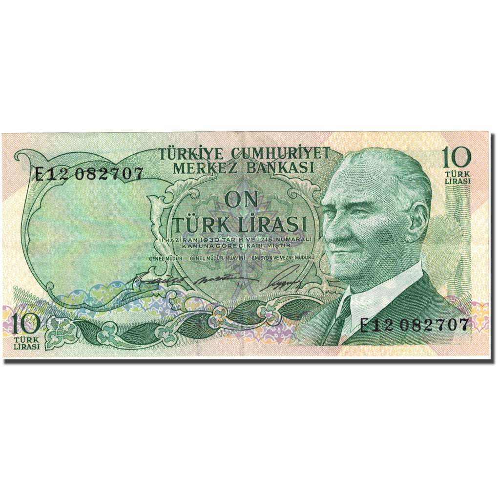 Geldschein, Türkei, 10 Lira, 1966-1969, 1966-07-04, KM:180, SS+