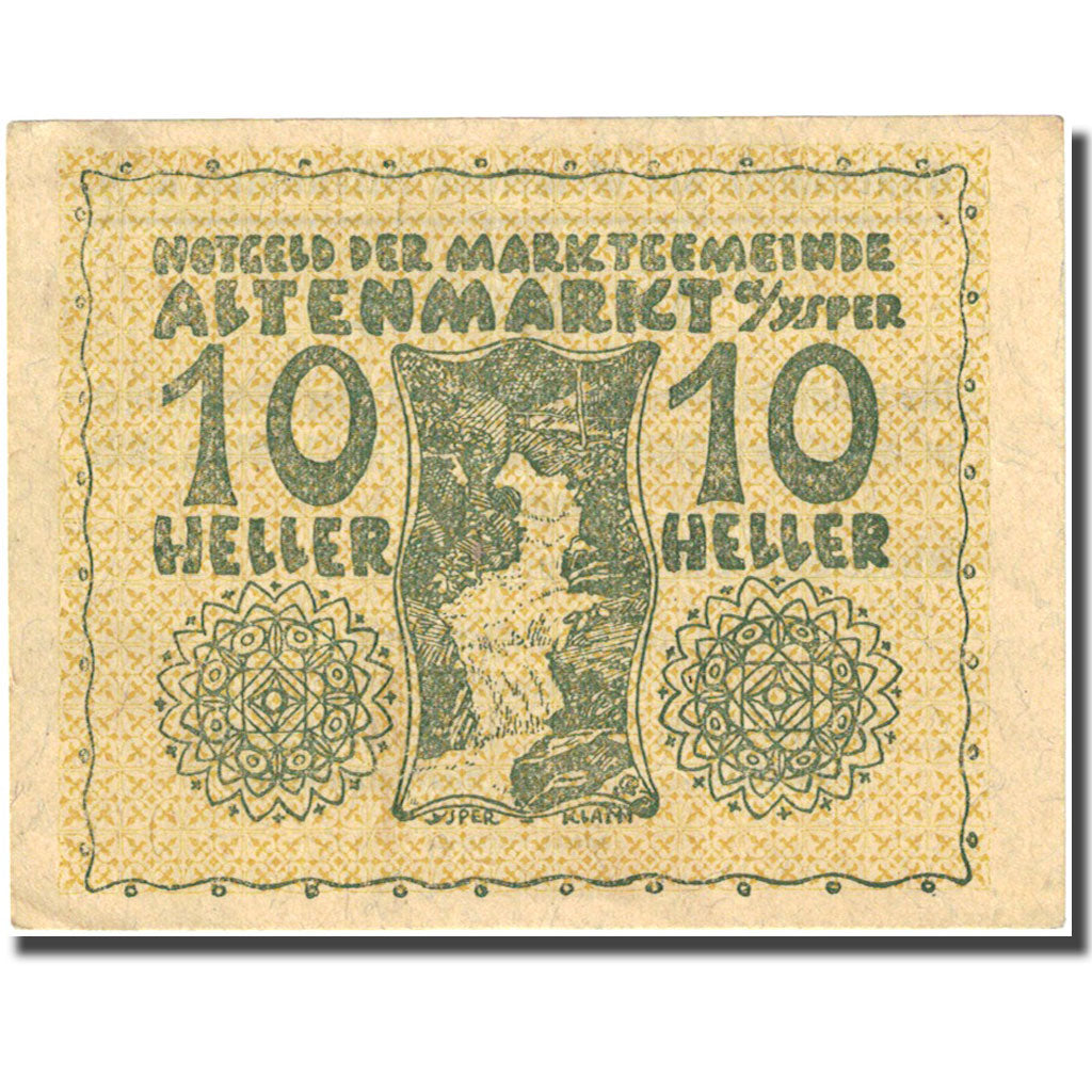 Billet, Autriche, Altenmarkt, 10 Heller, Blason, 1921, 1921-03-31, SUP