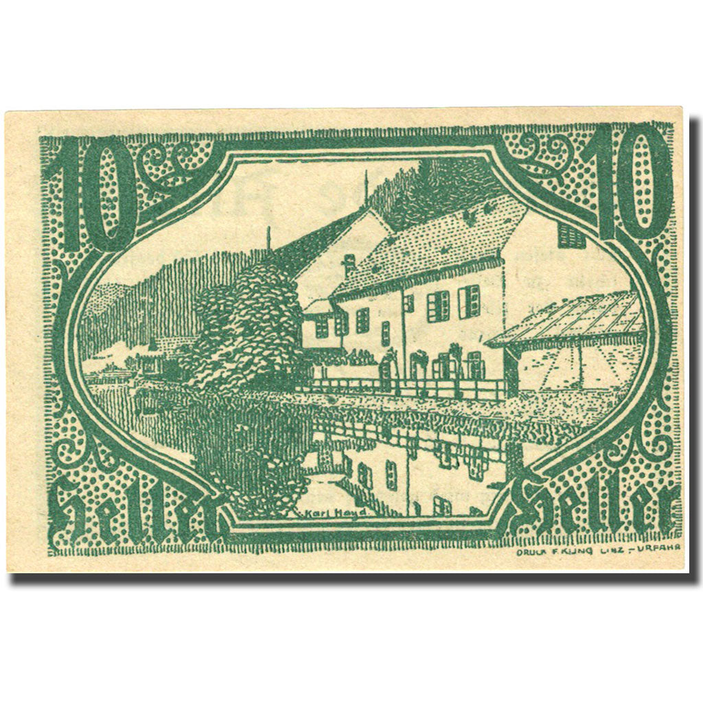 Banknote, Austria, Altaist, 10 Heller, village, 1920-12-31, UNC(63)