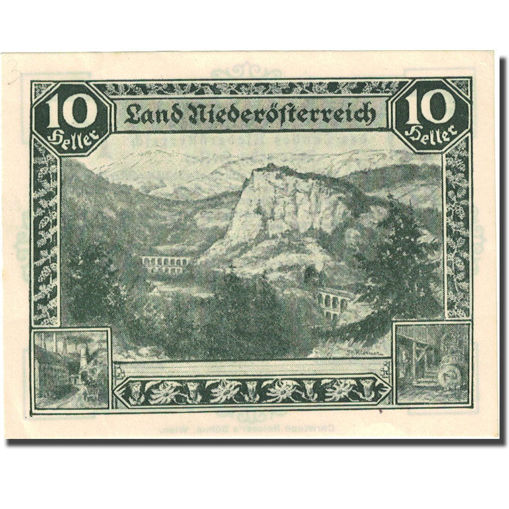 Banknote, Austria, Vienne, 10 Heller, montagne, 1920, 1920-12-31, UNC(63)