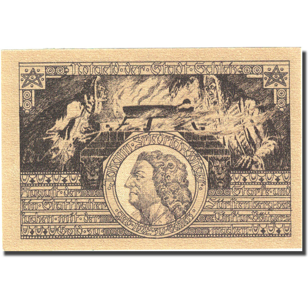 Banknote, Germany, Schleiz, 50 Pfennig, personnage, 1921, 1921-12-01